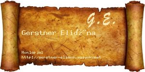 Gerstner Eliána névjegykártya